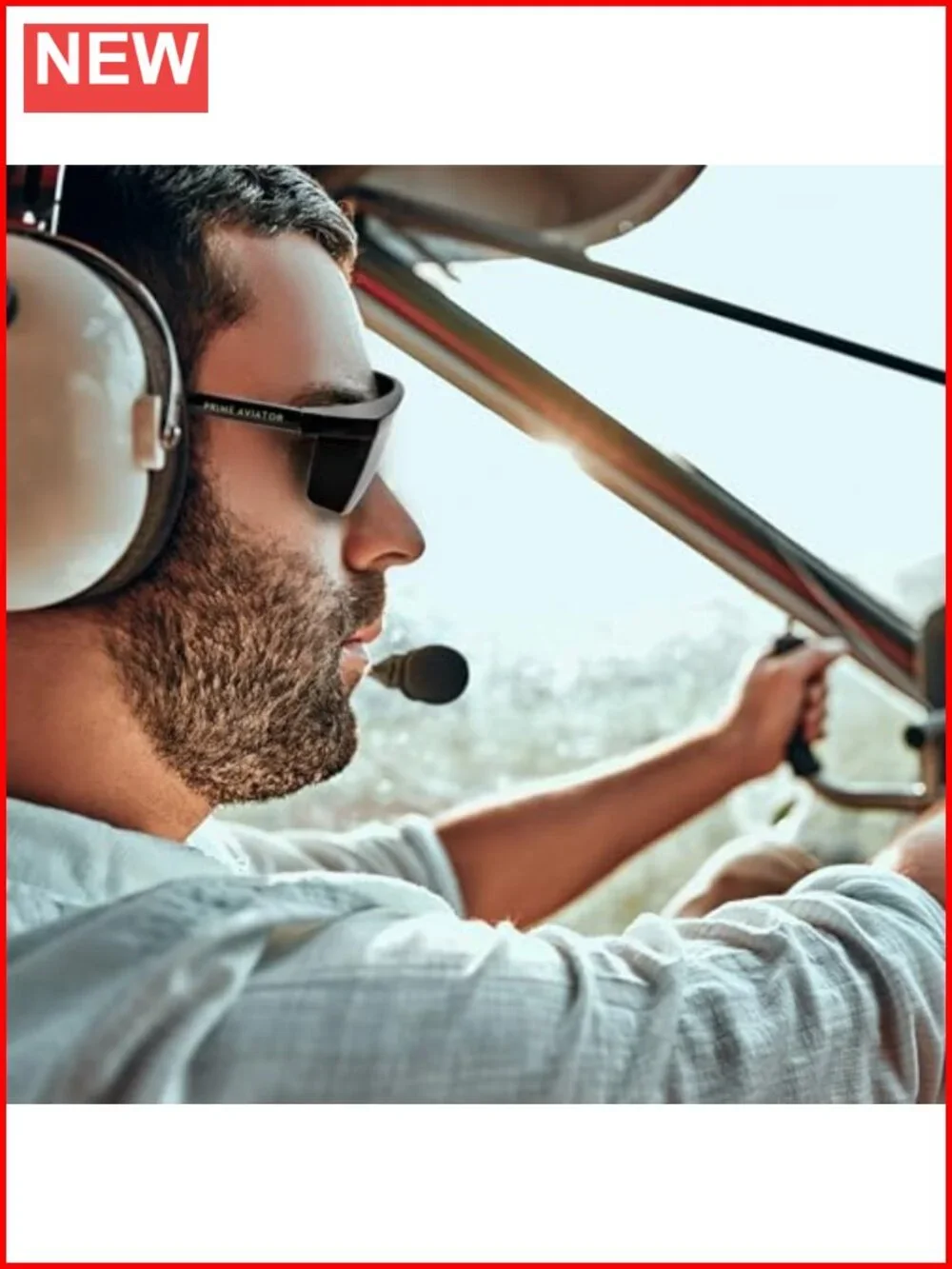 IFR Flight Training Glasses - Pilot Goggles with Adjustable Temples, Hard Case